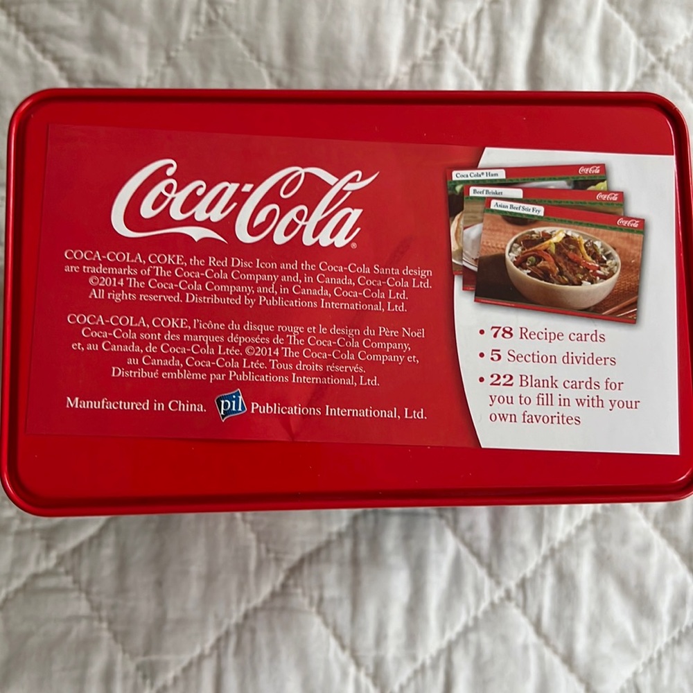 Coca Cola Recipe Tin